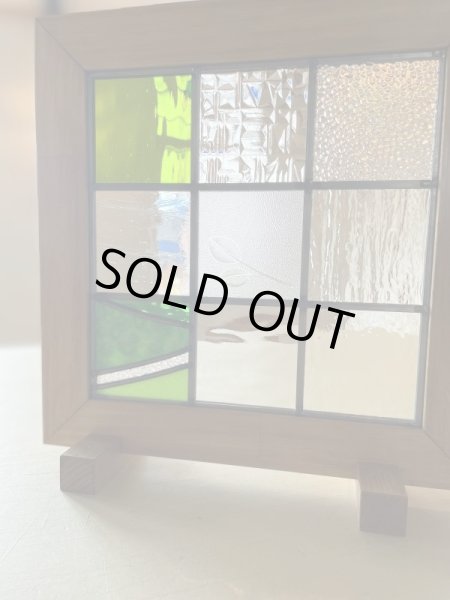 画像2: 昭和ガラスを使ったステンドグラス 【セール品】 (2)