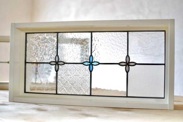 画像1: FIX窓 ステンド花びら３連 （２色仕様） (1)